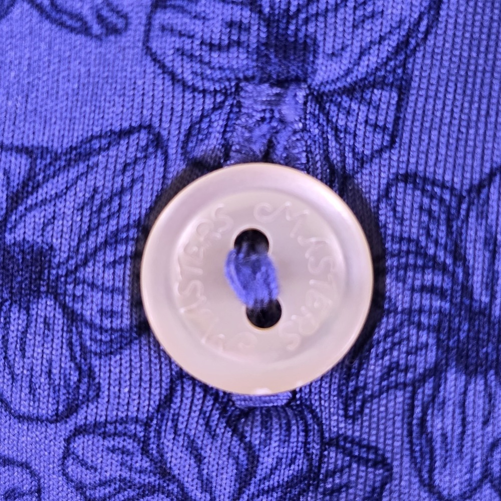 Berckmans Place Polo Shirt Mens Large Blue Masters 1934 Azaela AOP Peter Millar - Picture 7 of 14
